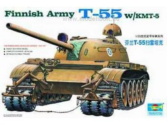 Trumpeter - Finnischer Panzer T-55 mit Minenräumer